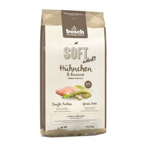 BOSCH SOFT ADULT CHICKEN BANANA – półwilgotna karma dla psa z kurczakiem i bananami 12,5kg + 2,5kg GRATIS