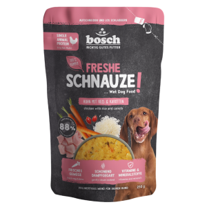 BOSCH FRESHE SCHNAUZE CHICKEN CARROT monobiałkowa karma dla psa z marchewką 250g