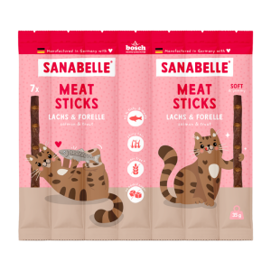 SANABELLE MEAT STICKS kabanosy dla kota z łososiem